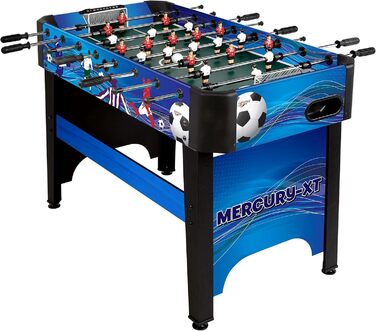 Настільний футбол Carromco Mercury-XT, синьо-чорний, 122x61x83 см