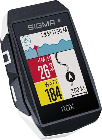 Велокомп'ютер SIGMA Sport ROX 11.1 EVO білий, бездротовий, GPS-навігація, універсальний розмір