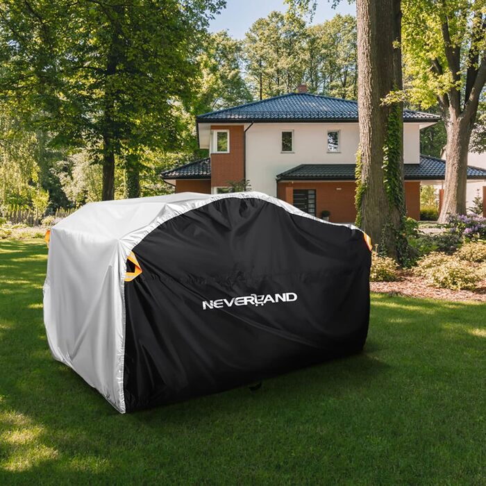 Водонепроникний чохол для квадроцикла Neverland Quad Abdeckplane XXXL (256x110x120 см) - Чорний, Срібний, Червоний