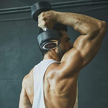 Гантелі GORILLA SPORTS 35 кг – круглі, гумові, з гартованої сталі, нековзна рукоятка, для фітнесу, силових тренувань, набір 2 шт. або поштучно