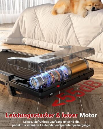 Walking Pad Superun з нахилом 6% – біговий доріжка для дому, максимальна швидкість 12 км/год, з додатком та пультом дистанційного керування. Робочий стіл, максимальне навантаження 136 кг, 90 см, колір Чорний.