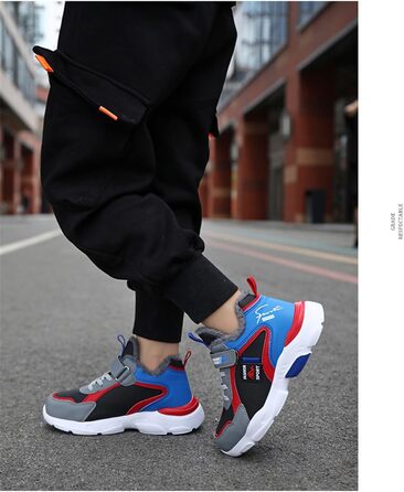 Дитячі теплі плюшеві черевики з водонепроникної шкіри, кросівки для школи, спортивні, для хлопчиків та дівчаток, розміри 28-39 (38 EU), червоні