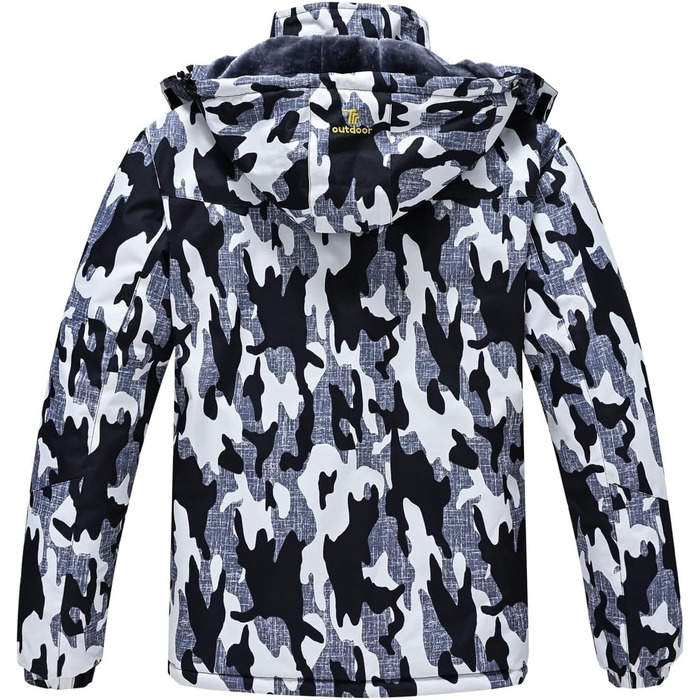 Чоловіча куртка Ysento для катання на лижах та активного відпочинку, зимова, софтшел, водонепроникна, тепла, з капюшоном, камуфляж (XL)