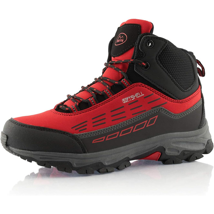 Черевики для піших прогулянок для жінок та чоловіків, водонепроникні зимові черевики (36 EU, червоний, чорний)