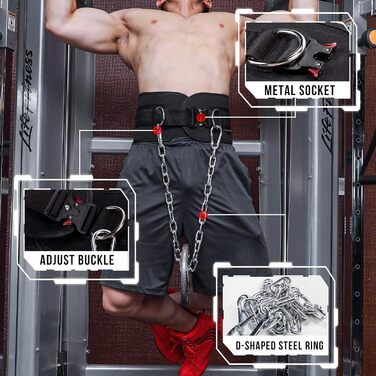 Пояс для тренувань ManueKlear: важкий пояс для фітнесу, пауерліфтингу, кроссфіту, чорний. Підходить для чоловіків та жінок.