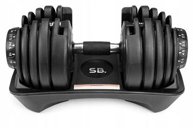 Регульовані гантелі з гумовим покриттям SPORT BLAST 1 x 24 кг