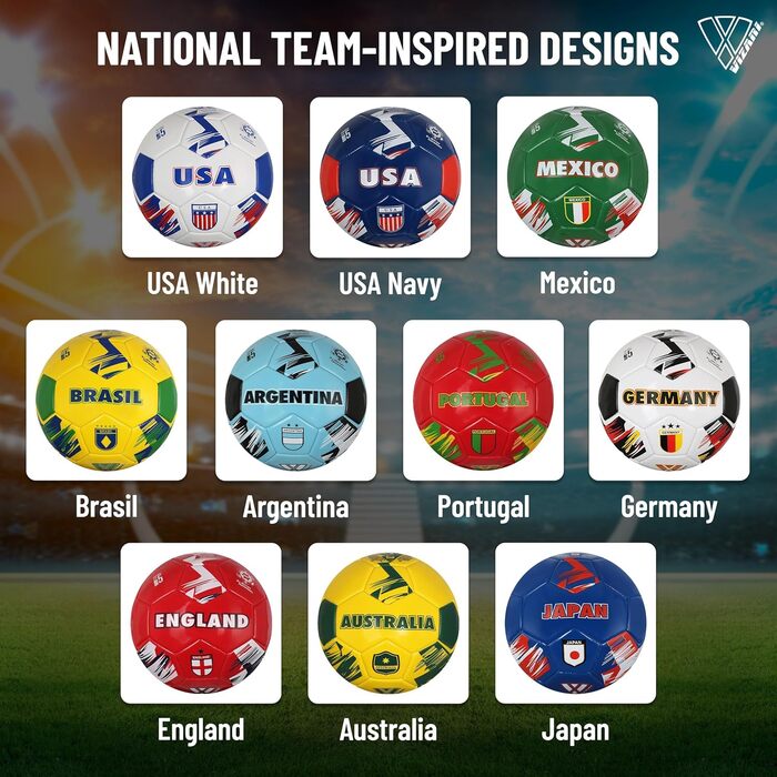 М'яч для футболу збірної, міцний шкіряний м'яч для дорослих, дітей та підлітків, машинна вишивка з 30 панелей, розміри 3, 4, 5 та міні, ідеальний для дорослих, хлопчиків, Австралія, жовтий