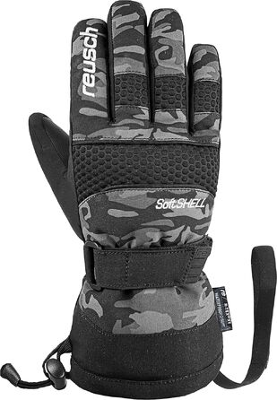 Дитячі гірськолижні рукавички Reusch 5.5 Camouflage-Schwarz: теплі, водонепроникні та вітрозахисні
