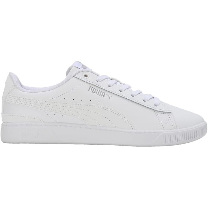 Жіночі шкіряні кросівки PUMA Vikky V3 Lthr, білі з сріблястими деталями, розмір 39 EU