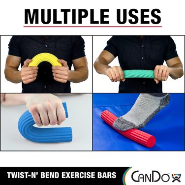 Тренажер для рук і пальців CanDo Twist-n-Bend, гнучкий, дуже легкий, бежевий