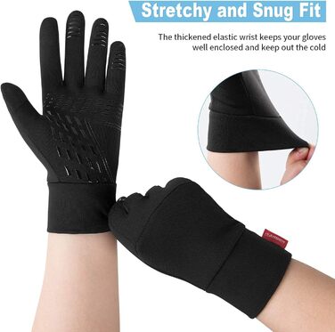 Велосипедні рукавички Lapulas з сенсорним екраном для чоловіків та жінок, чорні, XL