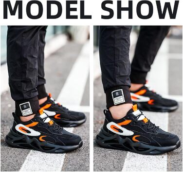 Чоловічі та жіночі робочі черевики-кросівки з металевим носком, чорні, 43 EU