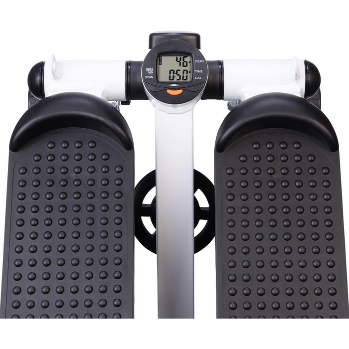 Еліптичний тренажер PEARL Sports Mini-Stepper з комп'ютером, дисплеєм та гумовими стрічками, до 100 кг. Для дому, фітнесу, пресування живота