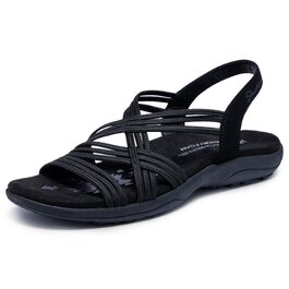 Жіночі спортивні сандалії Skechers Reggae Slim - Simply Stretchy Hands Free Slip-ins, чорні, розмір 40 EU