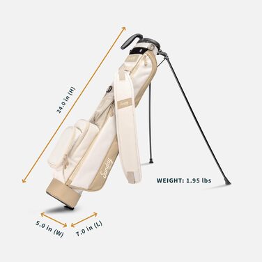 Гольф сумка Sunday Loma: легка сумка з ременем та стійкою, для пітч-н-пут гольфу, курсів Par 3 та Executive, 79 см (однорозмірний, Toasted Almond)