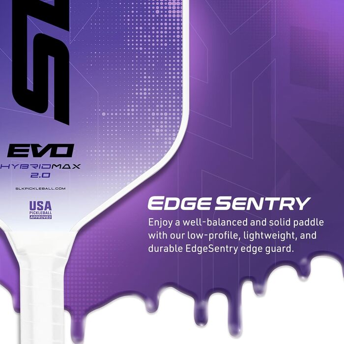 SLK Evo Power Hybrid - пі́дложка для піклболу, гібридна (фіберглас та карбон), лілова