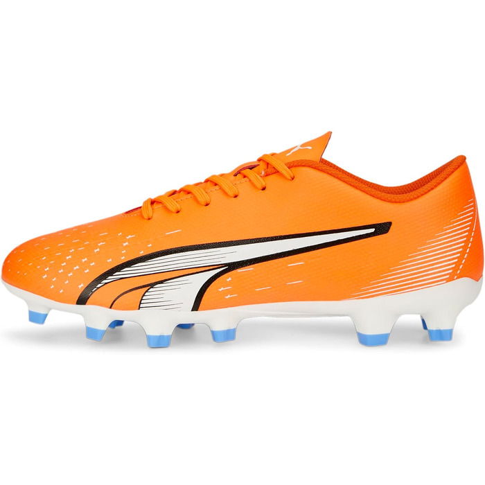 Жіночі футбольні бутси PUMA Ultra Play FG/AG, розмір 40 EU, кольори: Ultra Orange, Puma White, Blue Glimmer