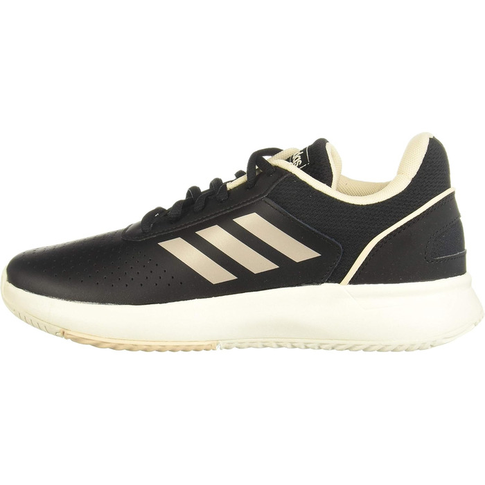 Жіночі фітнес-кеди Adidas Courtsmash, 38 EU, чорний, платина, лайм