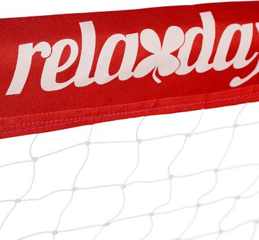 Футбольні ворота Relaxdays для саду, комплект 2 шт, для дітей та дорослих, 110x150x75 см, металеві, міцні, червоні