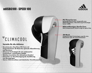 Боксерські рукавички adidas Speed 100, 12 oz, зелено-сріблясті