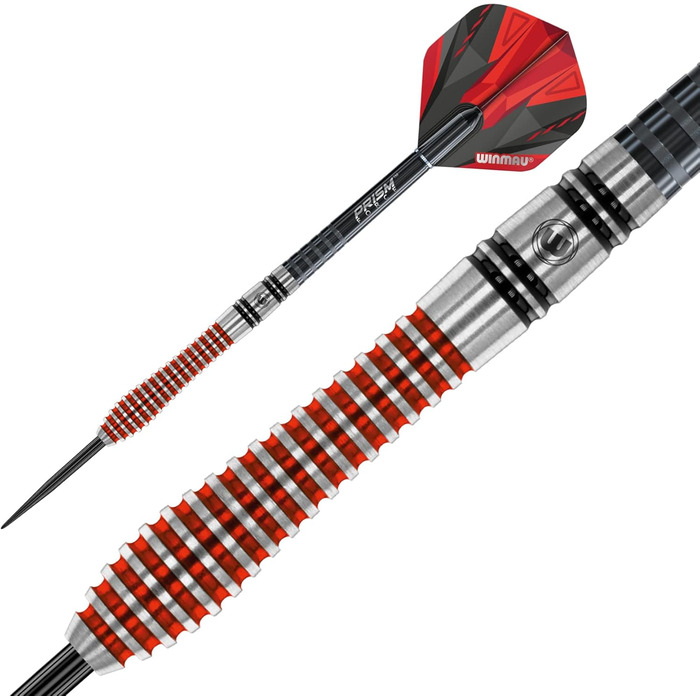 Дартс-набір WINMAU Dennis Priestley 26 г професійний, вольфрамовий, з оперенням і стержнями