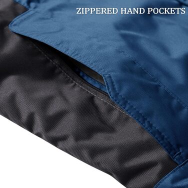 Зимова куртка KEFITEVD для чоловіків: водонепроникна, тепла, з підкладкою, для катання на лижах, спортивна, вітронепроникна, дихаюча, функціональна куртка з відстібаною капюшоном, XL, блакитна