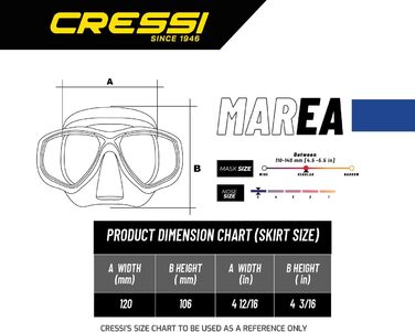 Маска для дайвінгу та снорклінгу Cressi Marea, універсальна, унісекс, бузкова/біла