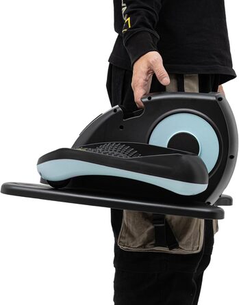 Міні велотренажер Crosstrainer для дому, офісу та реабілітації, з LCD дисплеєм і пультом, синій