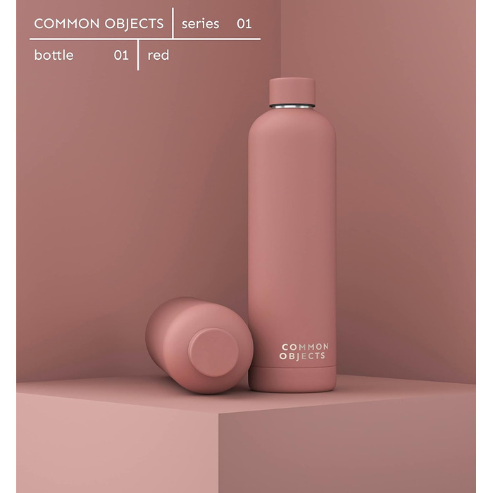 Термос-пляшка з нержавіючої сталі Common Objects 500 мл, герметична, ізотермічна, для води з газом, спорт, офіс, туризм