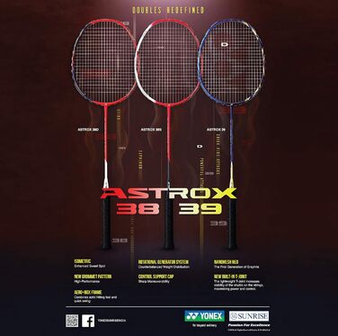 Бадмінтонна ракетка YONEX Astrox 38S, смарагдова