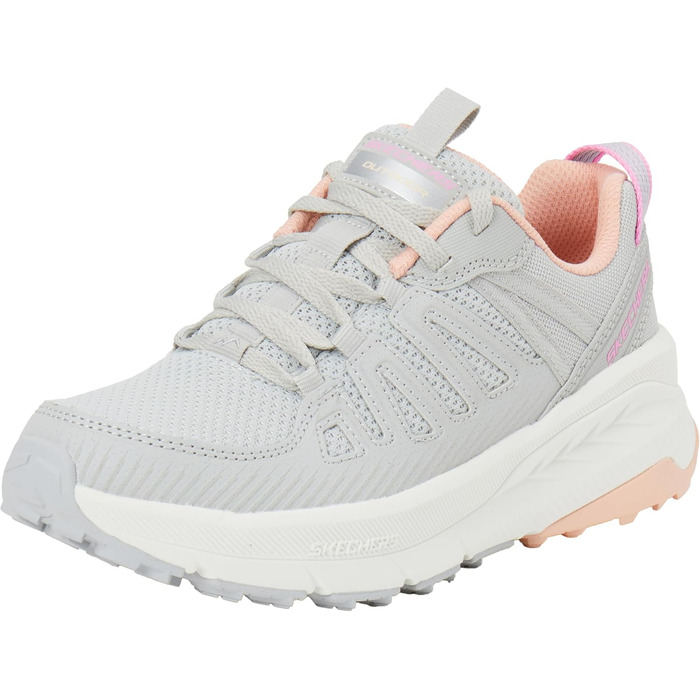 Жіночі кросівки Skechers Switch Back Cascades (35.5 EU, сірий синтетичний текстиль, кораловий декор)