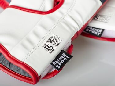 Боксерські рукавички Paffen Sport FIT з дихаючою сіткою на долоні для боксу, кікбоксингу, муай-тай, K1 та інших єдиноборств. Червоно-білі, 16UZ