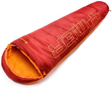 Дитячий спальний мішок Meteor Premium для кемпінгу та відпочинку на природі: літо, ультралегкий, для дітей, комфортний, для підлітків, зручний, теплий, маленький, маленький, темно-зелений/зелений (червоний/помаранчевий)
