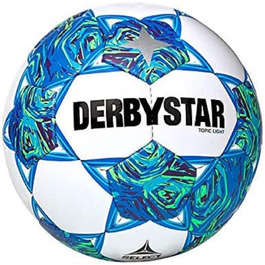 Футбольний м'яч Derbystar Topic Light, біло-синьо-зелений, розмір 4