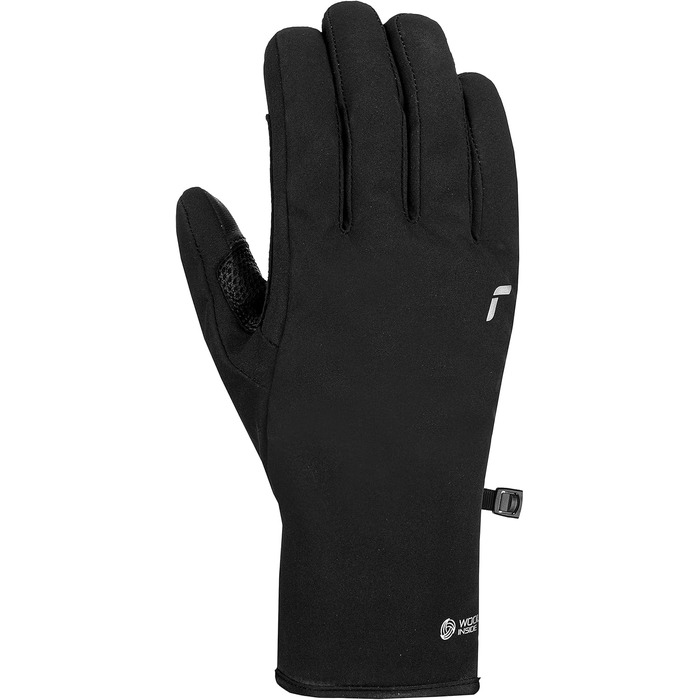 Жіночі лижні рукавички Reusch Trooper Touch-tec, теплі, водонепроникні, дихаючі, чорні/сріблясті, розмір 6