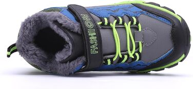 Дитячі зимові черевики Kinder Outdoor: теплі, з підкладкою, для прогулянок та трекінгу (30 EU, зелені)