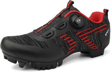 Чоловічі велотуфлі для шосе та MTB: дихаючі кросівки для велосипеда, сумісні з SPD, білі (39 EU, чорний)