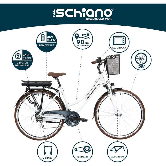 Електровелосипед F.lli Schiano E-Ride 28