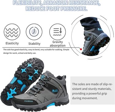 Черевики для хайкінгу чоловічі та жіночі, водонепроникні, туристичні черевики, outdoor взуття, зручні, легкі, для кемпінгу, зелені, 39 EU