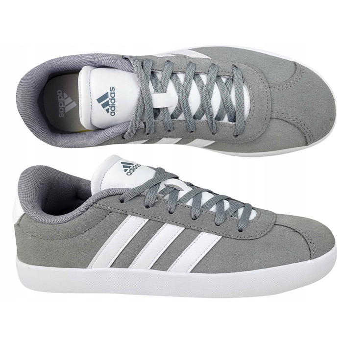 Кросівки Adidas VL Court 3.0 ID6314 шкіряні, сірі