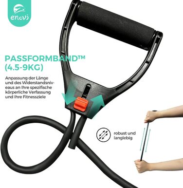 Гімнастичний м'яч ENOVI Fit+ з фітнес-стрічками, набір для фітнесу, йоги, тренувань, для спини та офісу