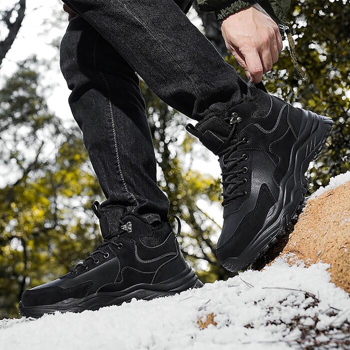 Чоловічі кросівки, зимові робочі черевики, водонепроникні, S1, жіночі трейлові кросівки, жіночі водонепроникні черевики, чоловічі трекінгові черевики, фітнес-кросівки (A3 Чорний, 41 EU)