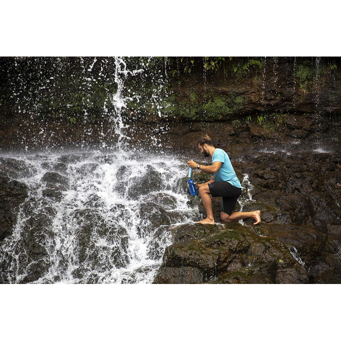 Пляшка-фільтр LifeStraw 1 л, пластикова, 2-ступенева, прозора