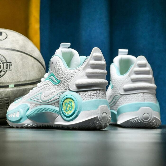 Баскетбольні кросівки High Top з антиковзким покриттям, легкі та зручні. Білі (41 EU, 2wei® Grün)