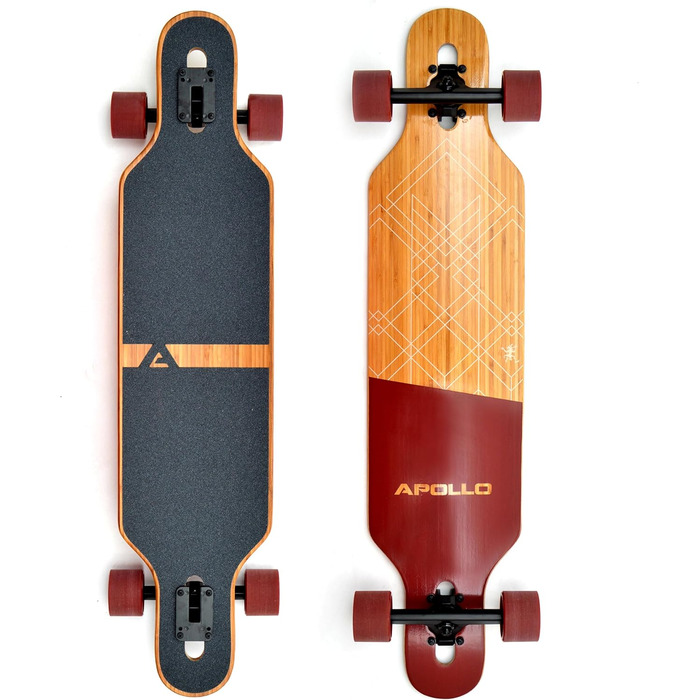 Лонгборд Apollo Bali Powerslide, бамбук і скловолокно, ABEC 9, Flex 2, для підлітків та дорослих, професійний круїзер