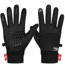 Чоловічі та жіночі зимові рукавички Warm Winterhandschuhe XL: термо, вітрозахисні, з сенсорним екраном, для велосипеда, чорні