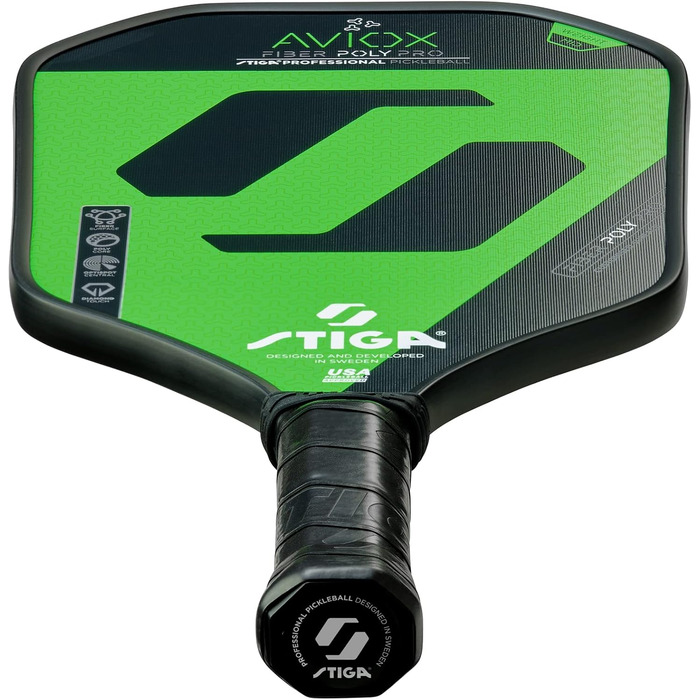 Піклбол ракетка STIGA Aviox Fiber Poly Pro, зелена