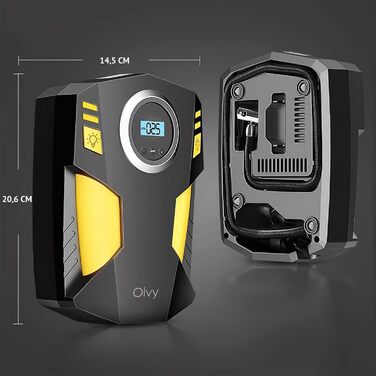 Електричний міні-компресор Olvy для авто, велосипедів і м'ячів, портативна повітряна помпа для шин