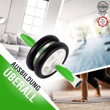 Ролер для пресу Ultrasport AB Roller з килимком для колін, тренажер для пресу для чоловіків та жінок, компактний, для сеньйорів, білий/рожевий