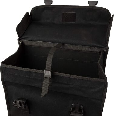 Велосипедна сумка FastRider Canvas 37, 65 л, подвійна, водовідштовхувальна, для багажника, з відбивачами, чорна
